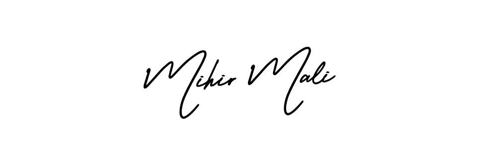 Use a signature maker to create a handwritten signature online. With this signature software, you can design (AmerikaSignatureDemo-Regular) your own signature for name Mihir Mali. Mihir Mali signature style 3 images and pictures png