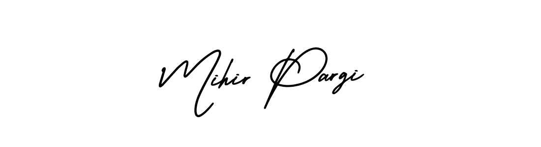 Similarly AmerikaSignatureDemo-Regular is the best handwritten signature design. Signature creator online .You can use it as an online autograph creator for name Mihir Pargi. Mihir Pargi signature style 3 images and pictures png