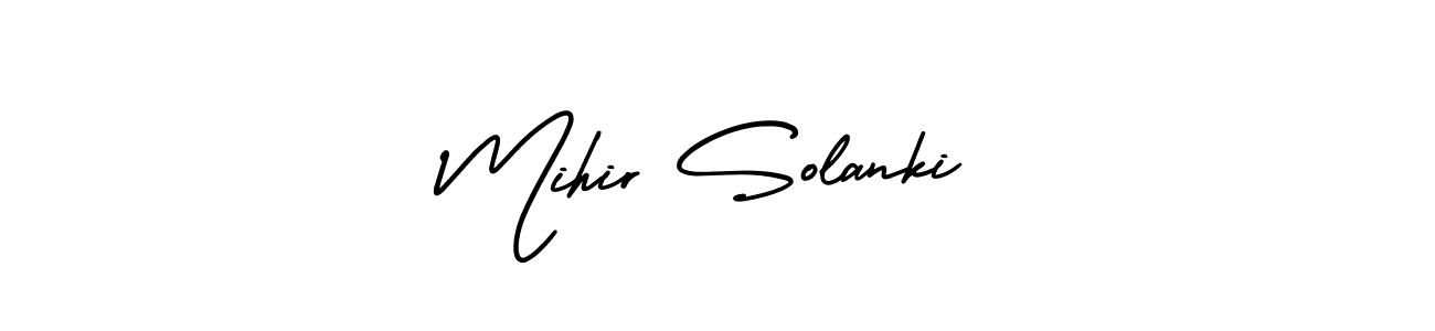 How to make Mihir Solanki name signature. Use AmerikaSignatureDemo-Regular style for creating short signs online. This is the latest handwritten sign. Mihir Solanki signature style 3 images and pictures png