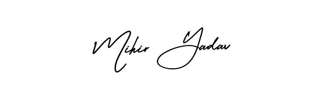 Use a signature maker to create a handwritten signature online. With this signature software, you can design (AmerikaSignatureDemo-Regular) your own signature for name Mihir Yadav. Mihir Yadav signature style 3 images and pictures png