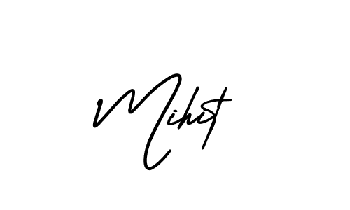 How to make Mihit signature? AmerikaSignatureDemo-Regular is a professional autograph style. Create handwritten signature for Mihit name. Mihit signature style 3 images and pictures png