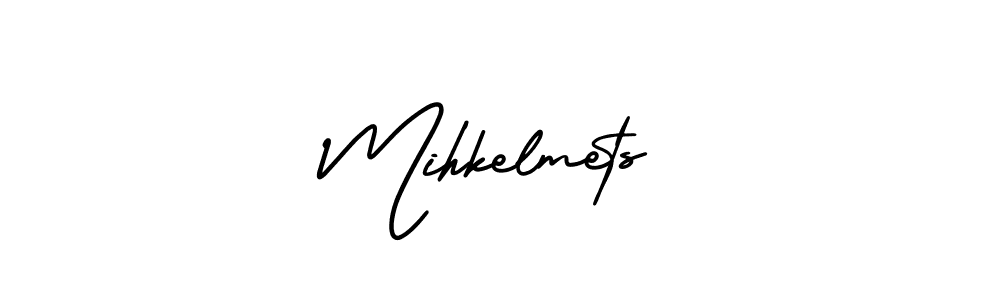 AmerikaSignatureDemo-Regular is a professional signature style that is perfect for those who want to add a touch of class to their signature. It is also a great choice for those who want to make their signature more unique. Get Mihkelmets name to fancy signature for free. Mihkelmets signature style 3 images and pictures png