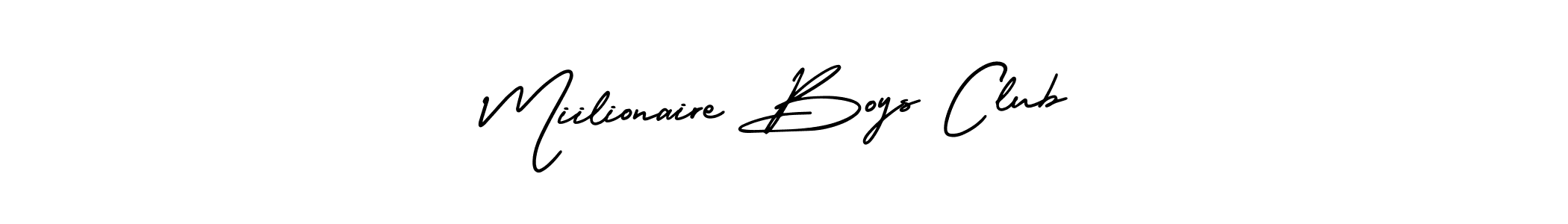Make a short Miilionaire Boys Club signature style. Manage your documents anywhere anytime using AmerikaSignatureDemo-Regular. Create and add eSignatures, submit forms, share and send files easily. Miilionaire Boys Club signature style 3 images and pictures png