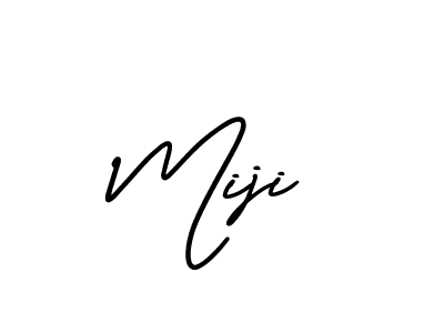 How to make Miji name signature. Use AmerikaSignatureDemo-Regular style for creating short signs online. This is the latest handwritten sign. Miji signature style 3 images and pictures png