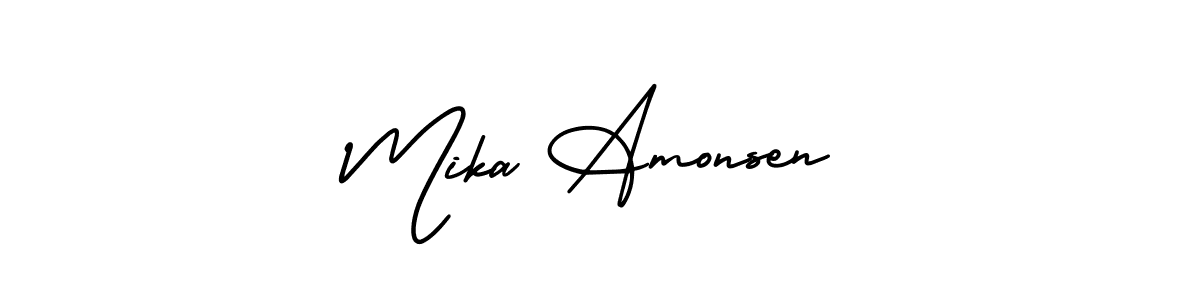 You can use this online signature creator to create a handwritten signature for the name Mika Amonsen. This is the best online autograph maker. Mika Amonsen signature style 3 images and pictures png