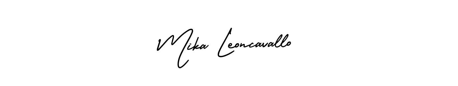 It looks lik you need a new signature style for name Mika Leoncavallo. Design unique handwritten (AmerikaSignatureDemo-Regular) signature with our free signature maker in just a few clicks. Mika Leoncavallo signature style 3 images and pictures png