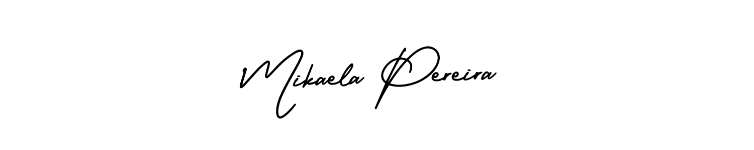 Make a beautiful signature design for name Mikaela Pereira. With this signature (AmerikaSignatureDemo-Regular) style, you can create a handwritten signature for free. Mikaela Pereira signature style 3 images and pictures png