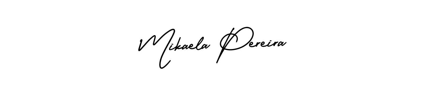 Also You can easily find your signature by using the search form. We will create Mikaela Pereira name handwritten signature images for you free of cost using AmerikaSignatureDemo-Regular sign style. Mikaela Pereira signature style 3 images and pictures png