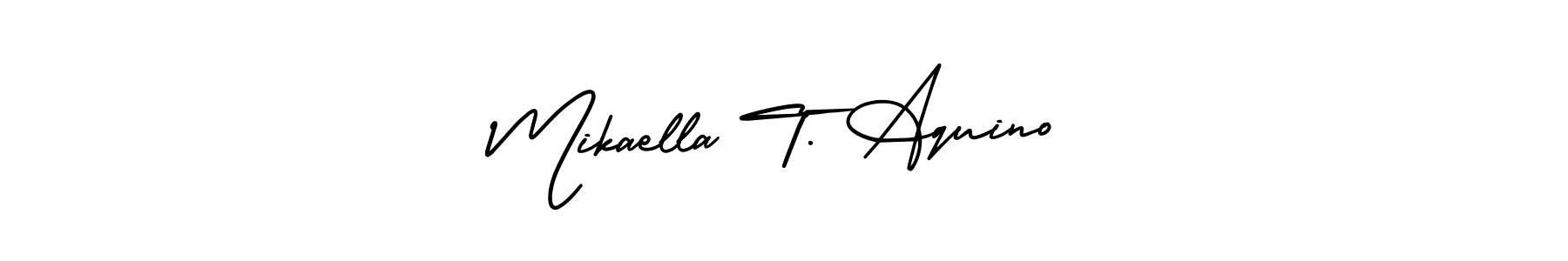 Make a beautiful signature design for name Mikaella T. Aquino. Use this online signature maker to create a handwritten signature for free. Mikaella T. Aquino signature style 3 images and pictures png