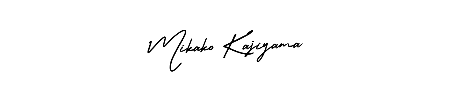 You should practise on your own different ways (AmerikaSignatureDemo-Regular) to write your name (Mikako Kajiyama) in signature. don't let someone else do it for you. Mikako Kajiyama signature style 3 images and pictures png