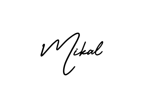 Design your own signature with our free online signature maker. With this signature software, you can create a handwritten (AmerikaSignatureDemo-Regular) signature for name Mikal. Mikal signature style 3 images and pictures png