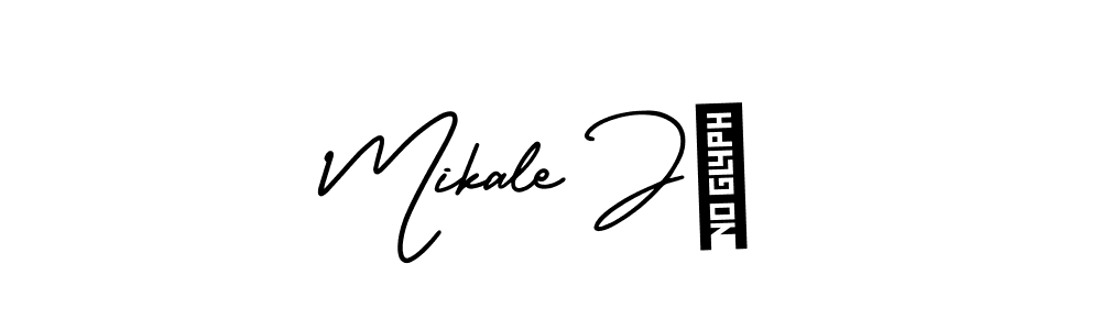 Also You can easily find your signature by using the search form. We will create Mikale Jä name handwritten signature images for you free of cost using AmerikaSignatureDemo-Regular sign style. Mikale Jä signature style 3 images and pictures png