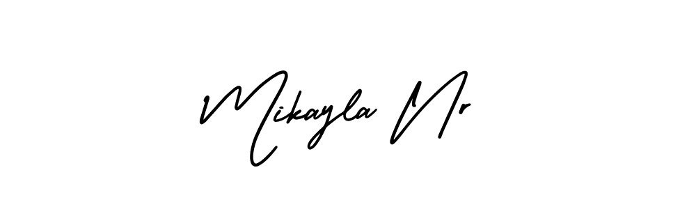 if you are searching for the best signature style for your name Mikayla Nr. so please give up your signature search. here we have designed multiple signature styles  using AmerikaSignatureDemo-Regular. Mikayla Nr signature style 3 images and pictures png