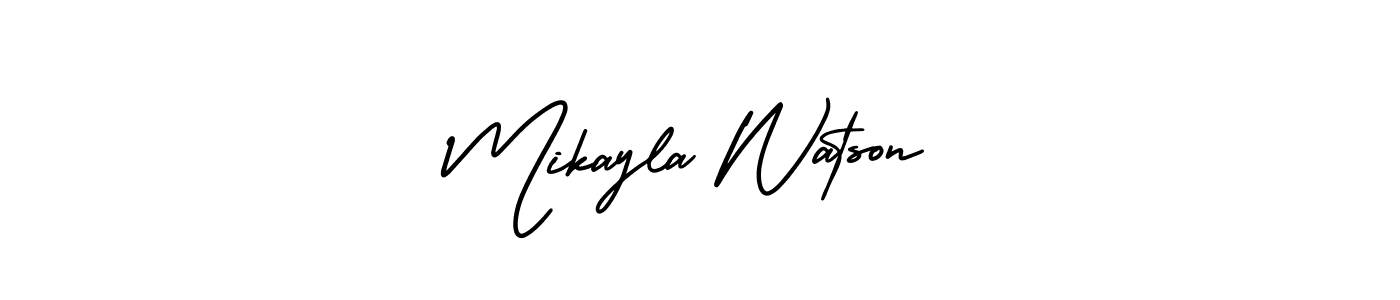 if you are searching for the best signature style for your name Mikayla Watson. so please give up your signature search. here we have designed multiple signature styles  using AmerikaSignatureDemo-Regular. Mikayla Watson signature style 3 images and pictures png