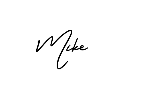 The best way (AmerikaSignatureDemo-Regular) to make a short signature is to pick only two or three words in your name. The name Mike  include a total of six letters. For converting this name. Mike  signature style 3 images and pictures png