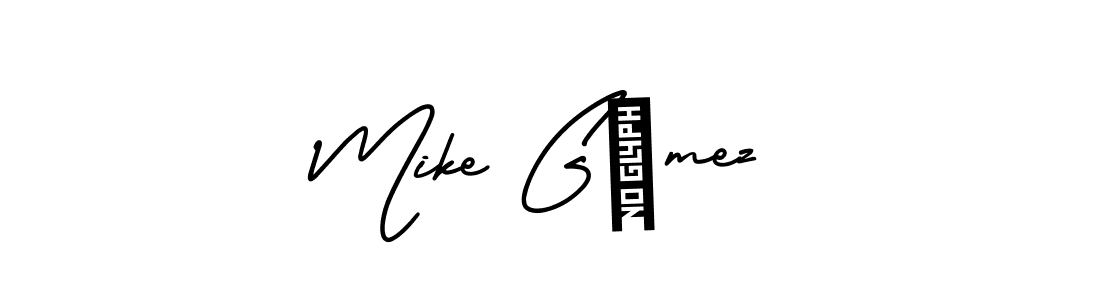AmerikaSignatureDemo-Regular is a professional signature style that is perfect for those who want to add a touch of class to their signature. It is also a great choice for those who want to make their signature more unique. Get Mike Gómez name to fancy signature for free. Mike Gómez signature style 3 images and pictures png