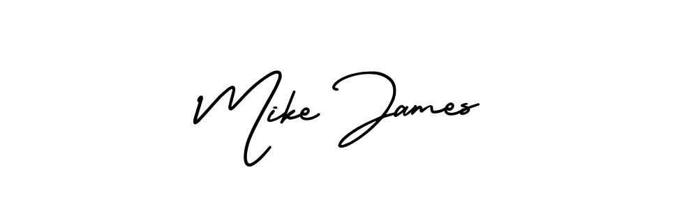 Design your own signature with our free online signature maker. With this signature software, you can create a handwritten (AmerikaSignatureDemo-Regular) signature for name Mike James. Mike James signature style 3 images and pictures png