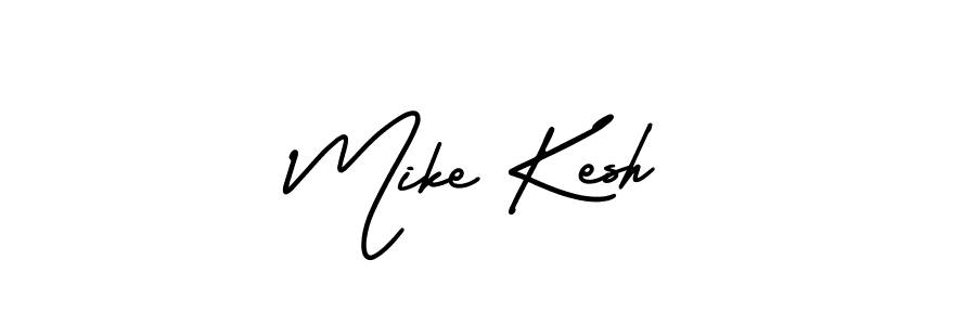 The best way (AmerikaSignatureDemo-Regular) to make a short signature is to pick only two or three words in your name. The name Mike Kesh include a total of six letters. For converting this name. Mike Kesh signature style 3 images and pictures png