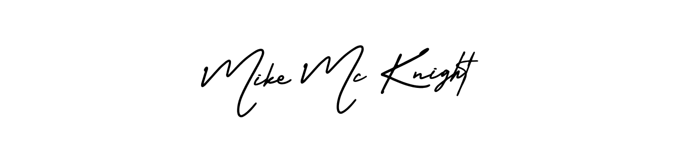 How to make Mike Mc Knight name signature. Use AmerikaSignatureDemo-Regular style for creating short signs online. This is the latest handwritten sign. Mike Mc Knight signature style 3 images and pictures png