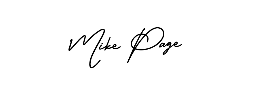 Use a signature maker to create a handwritten signature online. With this signature software, you can design (AmerikaSignatureDemo-Regular) your own signature for name Mike Page. Mike Page signature style 3 images and pictures png
