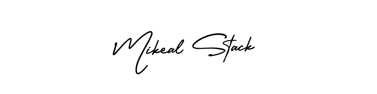 How to make Mikeal Stack signature? AmerikaSignatureDemo-Regular is a professional autograph style. Create handwritten signature for Mikeal Stack name. Mikeal Stack signature style 3 images and pictures png