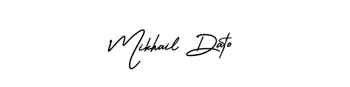 if you are searching for the best signature style for your name Mikhail Dato. so please give up your signature search. here we have designed multiple signature styles  using AmerikaSignatureDemo-Regular. Mikhail Dato signature style 3 images and pictures png