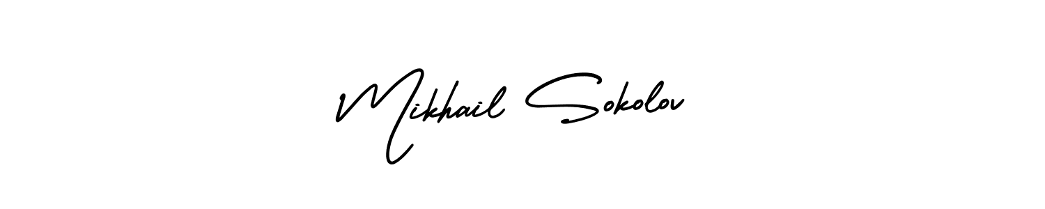 Design your own signature with our free online signature maker. With this signature software, you can create a handwritten (AmerikaSignatureDemo-Regular) signature for name Mikhail Sokolov. Mikhail Sokolov signature style 3 images and pictures png