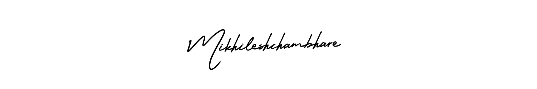 It looks lik you need a new signature style for name Mikhileshchambhare. Design unique handwritten (AmerikaSignatureDemo-Regular) signature with our free signature maker in just a few clicks. Mikhileshchambhare signature style 3 images and pictures png