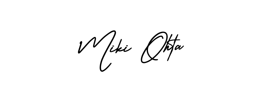 Also we have Miki Ohta name is the best signature style. Create professional handwritten signature collection using AmerikaSignatureDemo-Regular autograph style. Miki Ohta signature style 3 images and pictures png