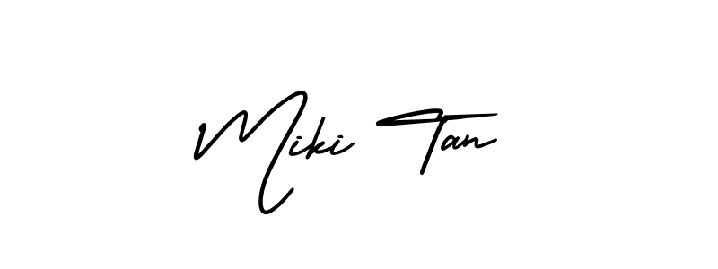 AmerikaSignatureDemo-Regular is a professional signature style that is perfect for those who want to add a touch of class to their signature. It is also a great choice for those who want to make their signature more unique. Get Miki Tan name to fancy signature for free. Miki Tan signature style 3 images and pictures png