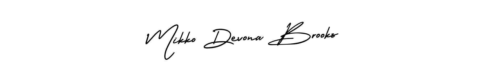 Design your own signature with our free online signature maker. With this signature software, you can create a handwritten (AmerikaSignatureDemo-Regular) signature for name Mikko Devona Brooks. Mikko Devona Brooks signature style 3 images and pictures png