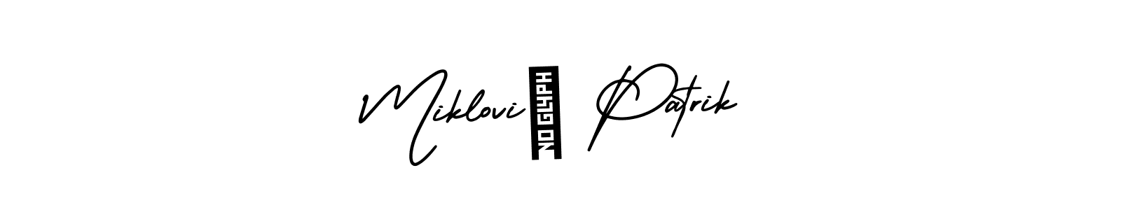 Check out images of Autograph of Miklovič Patrik name. Actor Miklovič Patrik Signature Style. AmerikaSignatureDemo-Regular is a professional sign style online. Miklovič Patrik signature style 3 images and pictures png