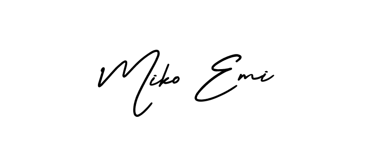 Check out images of Autograph of Miko Emi name. Actor Miko Emi Signature Style. AmerikaSignatureDemo-Regular is a professional sign style online. Miko Emi signature style 3 images and pictures png