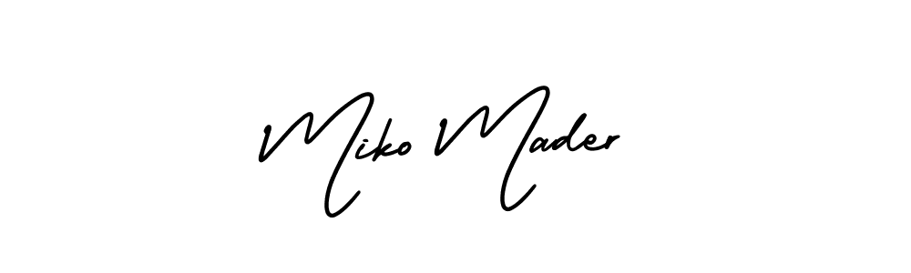 Make a beautiful signature design for name Miko Mader. With this signature (AmerikaSignatureDemo-Regular) style, you can create a handwritten signature for free. Miko Mader signature style 3 images and pictures png