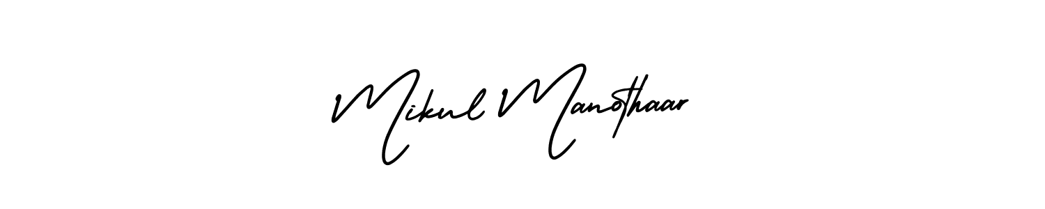 How to make Mikul Manothaar signature? AmerikaSignatureDemo-Regular is a professional autograph style. Create handwritten signature for Mikul Manothaar name. Mikul Manothaar signature style 3 images and pictures png