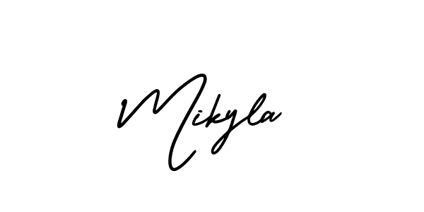 How to make Mikyla signature? AmerikaSignatureDemo-Regular is a professional autograph style. Create handwritten signature for Mikyla name. Mikyla signature style 3 images and pictures png