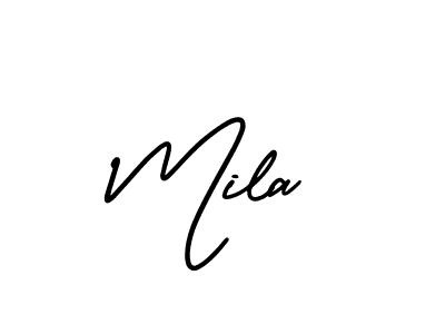 Similarly AmerikaSignatureDemo-Regular is the best handwritten signature design. Signature creator online .You can use it as an online autograph creator for name Mila. Mila signature style 3 images and pictures png