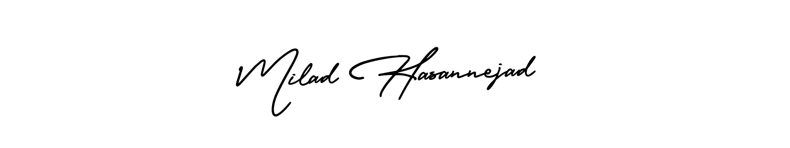 It looks lik you need a new signature style for name Milad Hasannejad. Design unique handwritten (AmerikaSignatureDemo-Regular) signature with our free signature maker in just a few clicks. Milad Hasannejad signature style 3 images and pictures png