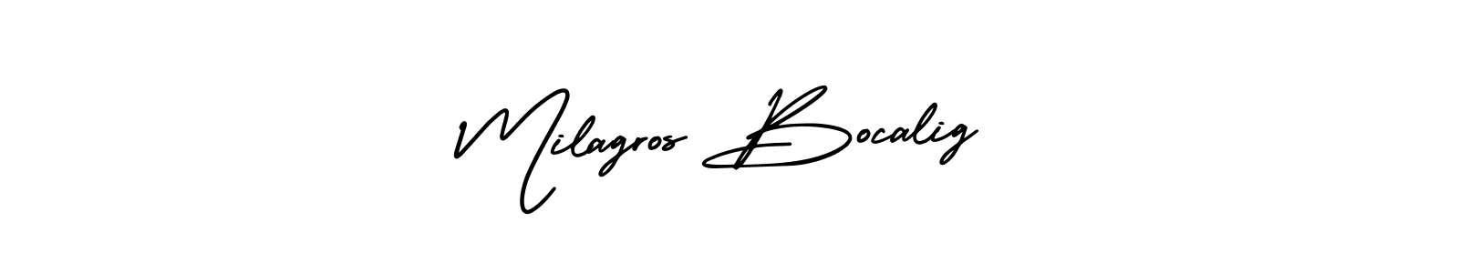Also we have Milagros Bocalig name is the best signature style. Create professional handwritten signature collection using AmerikaSignatureDemo-Regular autograph style. Milagros Bocalig signature style 3 images and pictures png