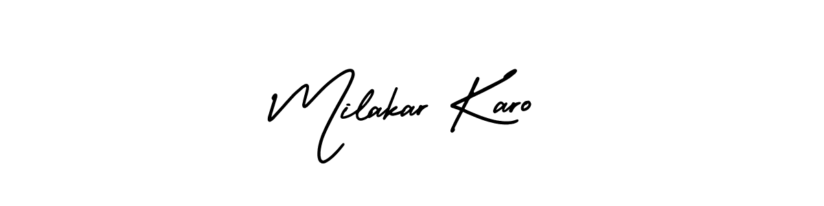 Create a beautiful signature design for name Milakar Karo. With this signature (AmerikaSignatureDemo-Regular) fonts, you can make a handwritten signature for free. Milakar Karo signature style 3 images and pictures png