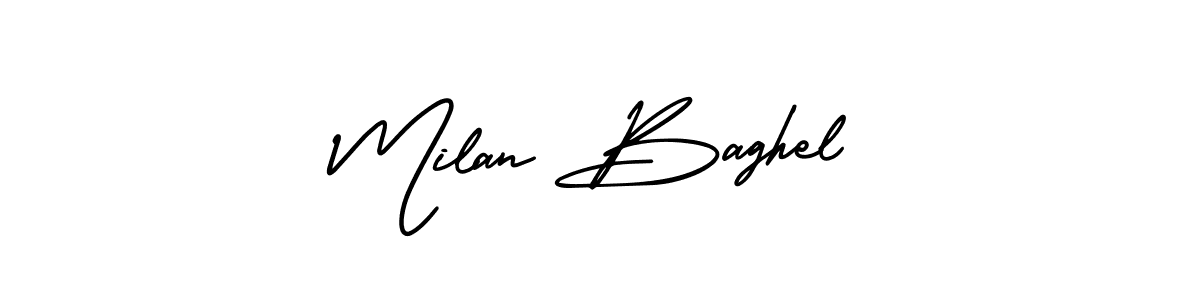 Similarly AmerikaSignatureDemo-Regular is the best handwritten signature design. Signature creator online .You can use it as an online autograph creator for name Milan Baghel. Milan Baghel signature style 3 images and pictures png