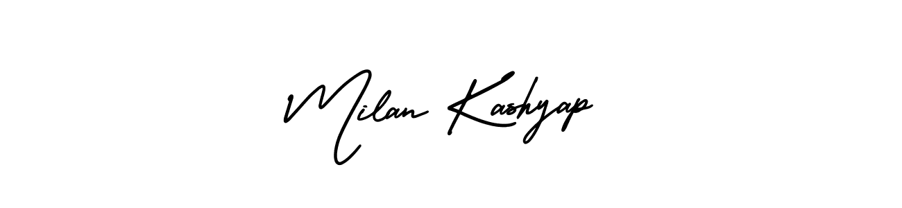 This is the best signature style for the Milan Kashyap name. Also you like these signature font (AmerikaSignatureDemo-Regular). Mix name signature. Milan Kashyap signature style 3 images and pictures png