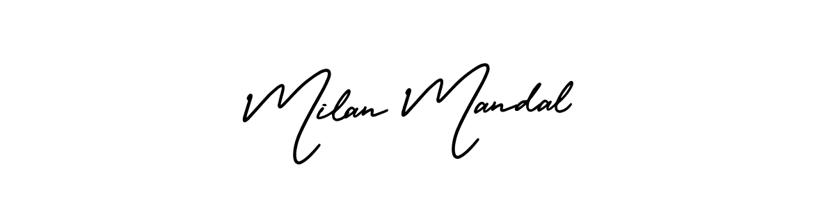 Use a signature maker to create a handwritten signature online. With this signature software, you can design (AmerikaSignatureDemo-Regular) your own signature for name Milan Mandal. Milan Mandal signature style 3 images and pictures png