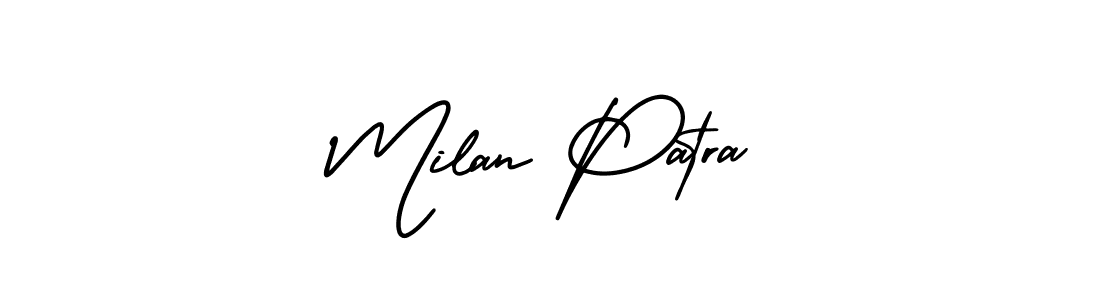 Design your own signature with our free online signature maker. With this signature software, you can create a handwritten (AmerikaSignatureDemo-Regular) signature for name Milan Patra. Milan Patra signature style 3 images and pictures png