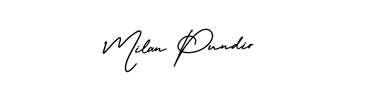 Use a signature maker to create a handwritten signature online. With this signature software, you can design (AmerikaSignatureDemo-Regular) your own signature for name Milan Pundir. Milan Pundir signature style 3 images and pictures png