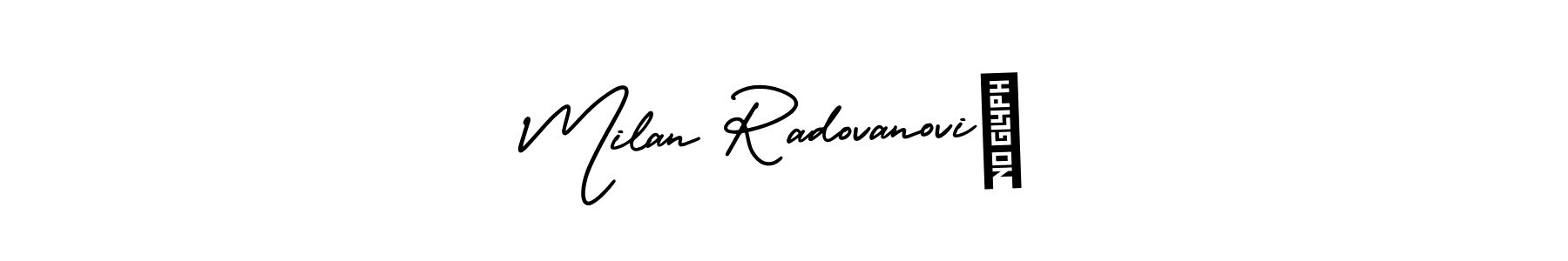 It looks lik you need a new signature style for name Milan Radovanović. Design unique handwritten (AmerikaSignatureDemo-Regular) signature with our free signature maker in just a few clicks. Milan Radovanović signature style 3 images and pictures png