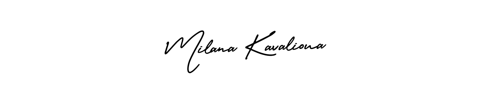 Also we have Milana Kavalioua name is the best signature style. Create professional handwritten signature collection using AmerikaSignatureDemo-Regular autograph style. Milana Kavalioua signature style 3 images and pictures png