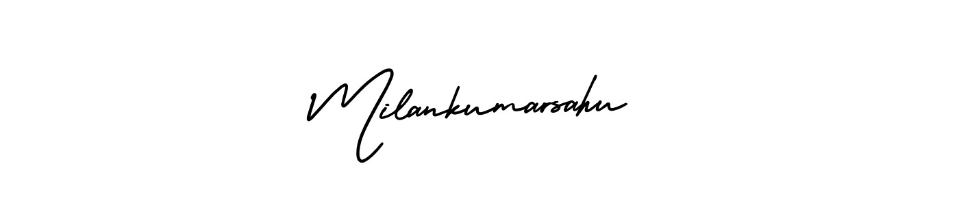 Make a beautiful signature design for name Milankumarsahu. With this signature (AmerikaSignatureDemo-Regular) style, you can create a handwritten signature for free. Milankumarsahu signature style 3 images and pictures png