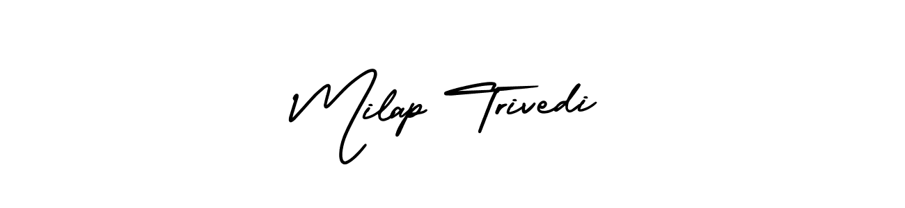 Create a beautiful signature design for name Milap Trivedi. With this signature (AmerikaSignatureDemo-Regular) fonts, you can make a handwritten signature for free. Milap Trivedi signature style 3 images and pictures png
