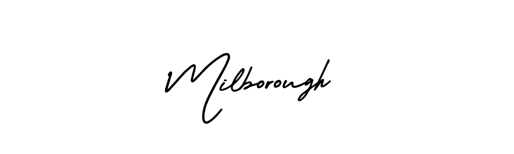 This is the best signature style for the Milborough name. Also you like these signature font (AmerikaSignatureDemo-Regular). Mix name signature. Milborough signature style 3 images and pictures png